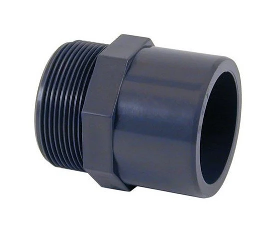 PVC puntstuk 63/50 mm (lijmverbinding) x 2" buitendraad - Afbeelding 2